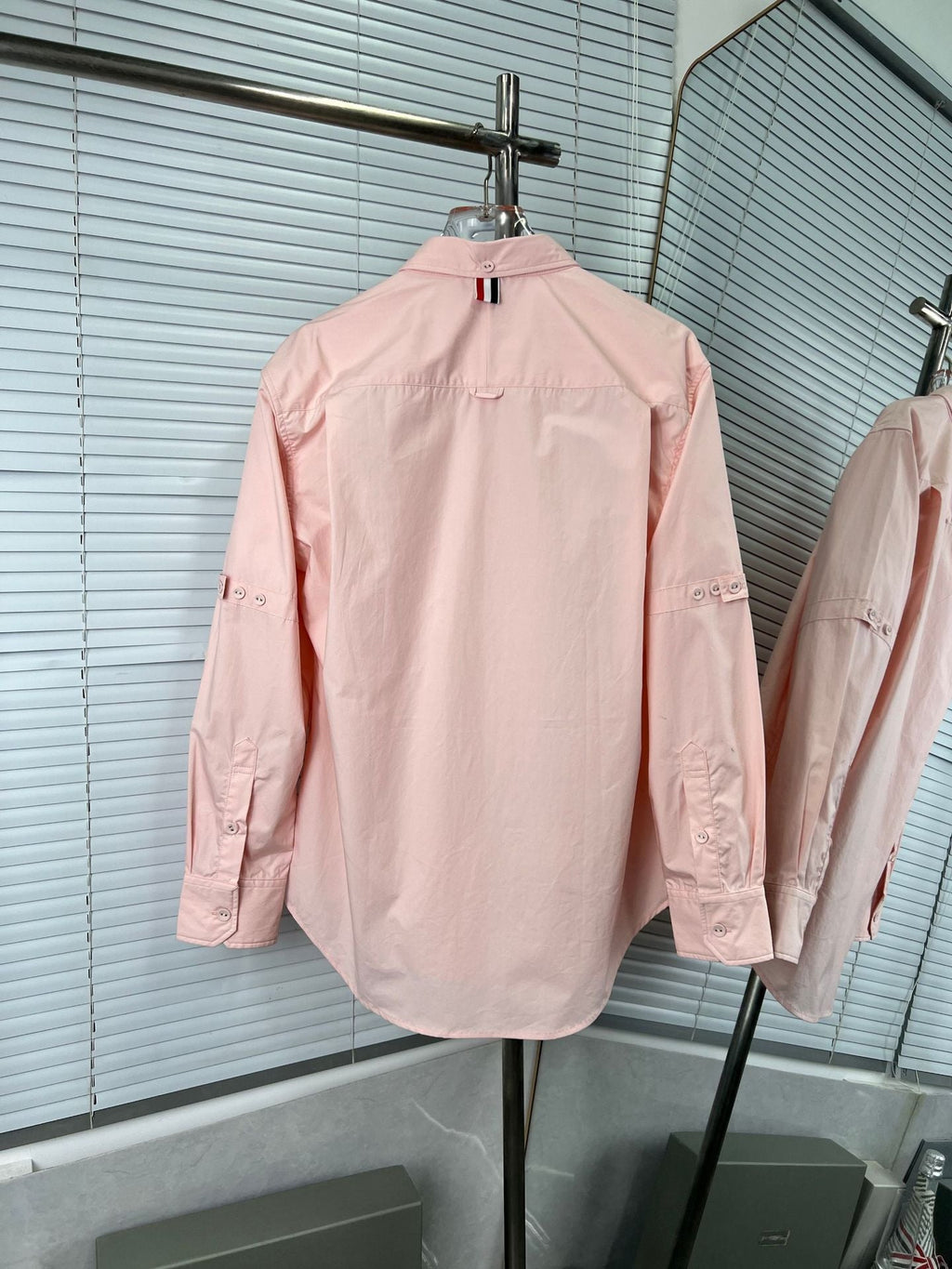 Pocket Crest Embroidered Oversized Poplin Shirt - Long Sleeve | Thom Browne