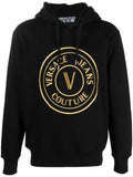 Versace Jeans Couture logo-embroidered cotton hoodie