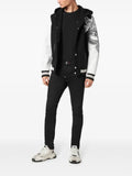 Philipp Plein college bomber with leather sleeves monogram