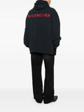 Balenciaga logo-embroidered hooded jacket