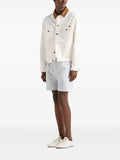 Prada old denim jacket with leather details