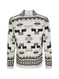 AMARÁNTO geometric-pattern shawl-collar cardigan