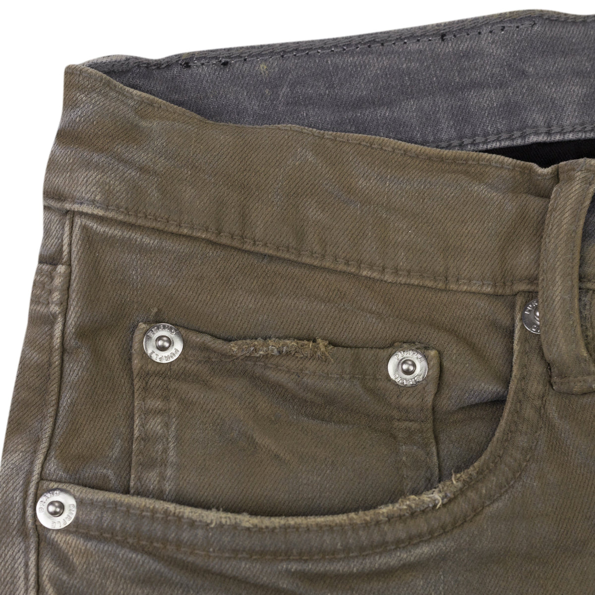 Tan Fracture Coated Jeans
