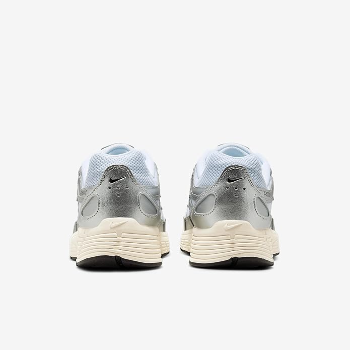 Men's Nike P-6000 White/Black-Metallic Silver (CD6404 105)