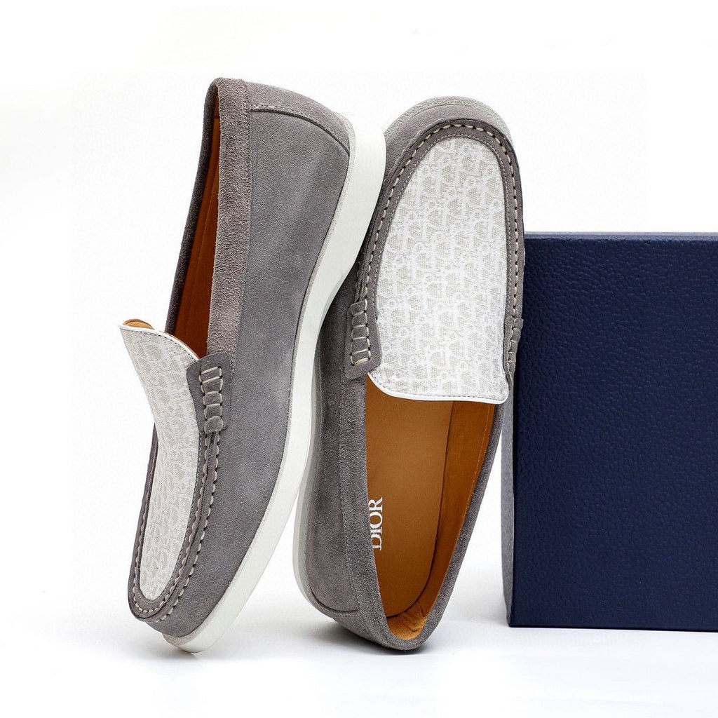 Dior Patterned Vamp Slip-On Shoes